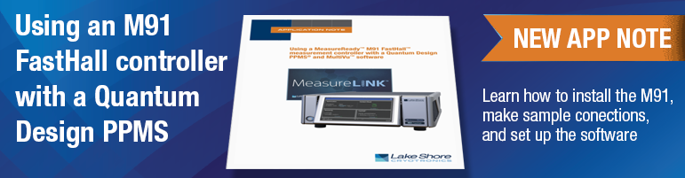 App note: using the M91 FastHall controller with a PPMS